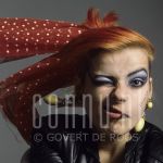 20-02-1984 Nina Hagen at studio in Amsterdam.

[keywords]Posed, Headshot, Eyecontact, Cigaret[/keywords]